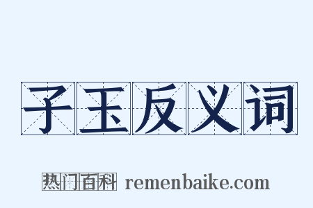 子玉反义词是什么意思的图片